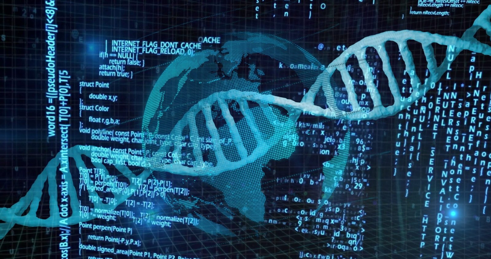 Dna,Strand,And,Binary,Coding,,Scientific,Data,Processing,Image.,Biotechnology,