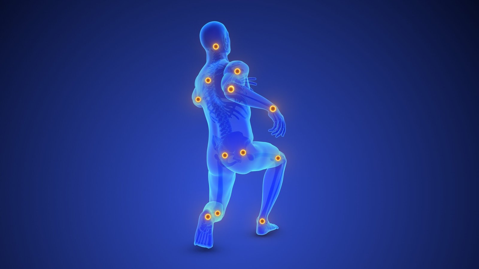Chronic,Pain,In,Multiple,Body,Joints,3d,Illustration